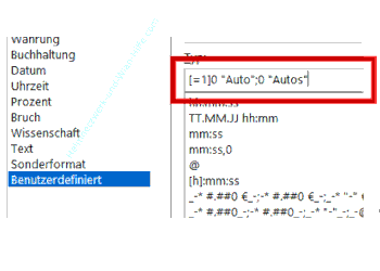 Angepasstes benutzerdefniertes Format, um Einzahl und Mehrzahl zu unterscheiden