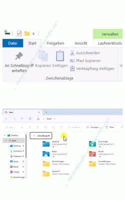 Ansicht Explorer Win10 und Explorer Win11