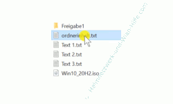Windows 10 Tutorial - In einem Ordner enthaltene Dateien als Liste in eine Textdatei schreiben - Anzeige der erstellten Textdatei, die den Dateiinhalt eines Ordners als Liste enthält 