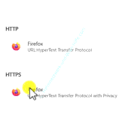 Anzeige der geänderten Protokollzuweisungen für den neuen Browser