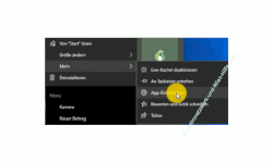 Windows 10  Tutorial - Menüfunktionen, Kacheloptionen und Kachelbefehle erläutert! - App-Einstellungen zur Konfiguration einer Anwendung aufrufen 