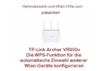  TP-Link Archer VR900v - Die WPS-Funktion konfigurieren
