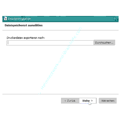 Drucker Tutorial: Assistent für Druckermigration - Druckerdaten Dateispeicherort auswählen 