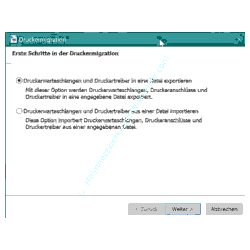 Drucker Tutorial: Assistent für Druckermigration - Erste Schritte 