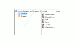 Windows 10 Tutorial - Das versteckte Benutzerkonto Gast (Gastkonto) unter Windows 10 Professional aktivieren - Auflistung der auf dem Computer vorhandenen Benutzer 