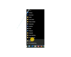 Windows 10 Tutorial - Einen Ordner über die Explorer-Funktion in die Taskleiste einbinden - Auflistung von angehefteten Ordner des Explorer Symbols in der Taskleiste 