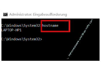 Ausgabe den Host-Namens mit dem Befehl hostname