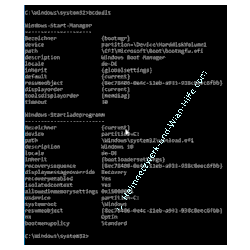 Boot-Menü Tutorial: Ausgabe des Kommandozeilenbefehls bcdedit