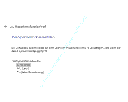Recovery-Laufwerk Tutorial: Auswahl eines Laufwerkes, das als Wiederherstellungslaufwerk eingerichtet werden soll