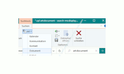 Windows 10 Explorer Tutorial - Jede Datei über die Suchfunktion des Windows 10 Explorers finden - Die automatische Syntaxeingabe für Suchbefehle bei der Auswahl eines Suchbefehles über ein Menü 