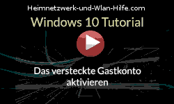 Das versteckte Benutzerkonto Gast unter Windows 10 aktivieren!  - Youtube Video Windows 10 Tutorial