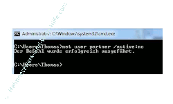 Windows 7 Benutzerkonten schnell aktivieren und deaktivieren - Deaktiviertes Benutzerkonto