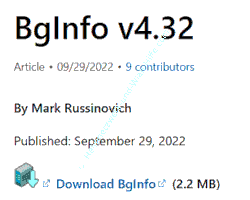 Bginfo Tutorial: bginfo Download Informationen
