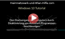 Computer Startvorgang durch Deaktivierung von Autostart-Programmen beschleunigen - Youtube Video Windows 10 Tutorial