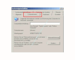 Windows Gerätemanager - Computername anzeigen lassen  - Fenster Systemsteuerung - Register Computername