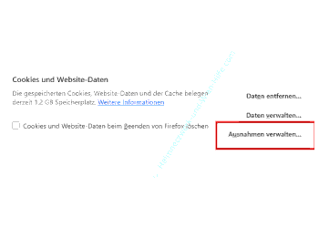 Cookies in Firefox verwalten