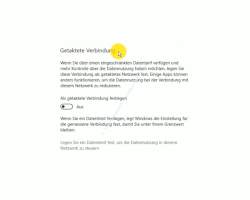 Windows 10 Tutorial - Den automatischen Download von Update-Dateien verhindern - Das Konfigurationsfenster für die Netzwerkeinstellung getaktete Verbindung 