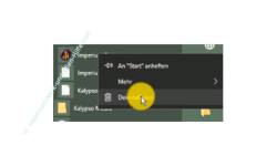 Windows 10 Anwendungs-Tutorial - Nicht löschbare Apps mit dem Tool 10AppsManager löschen - Das Kontextmenü einer Apps für verfügbare Befehle aufrufen 