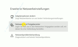 Windows 10 Tutorial - So aktivierst und speicherst du die Option: Kennwortgeschütztes Freigeben ausschalten! - Das Netzwerk- und Freigabecenter über die erweiterten Netzwerkeinstellungen aufrufen 