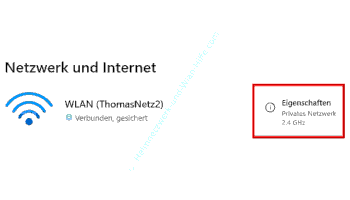 Das Netzwerkkonfigurationsmenü für dein aktives Wlan-Netzwerk über den Eigenschaften-Button aufrufen