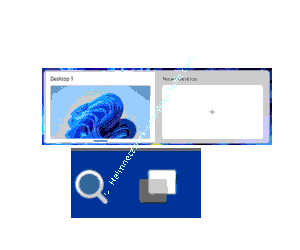 Das Symbol für den Aufruf der virtuellen Desktops in der Taskleiste