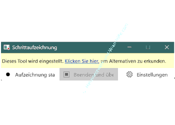 Das Tool Schrittaufzeichnung