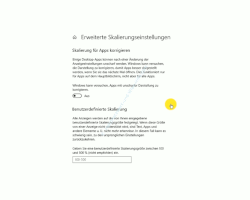 Windows Tutorial - Der Nachtmodus und die individuelle Skalierung von Desktopelementen - Das Konfigurationsfenster Erweiterte Skalierungseinstellungen 
