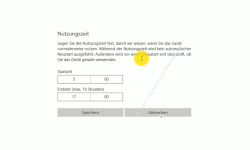 Windows 10 Tutorial - Plötzliche automatische Neustarts nach der Installation Updates verhindern - Das Konfigurationsfenster Nutzungszeit 