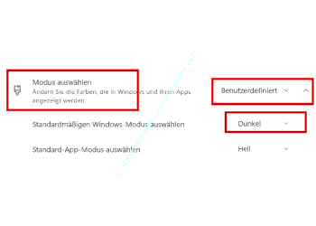 Den benutzerdefinierten Modus einstellen