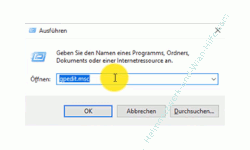 Windows 10 Tutorial - Such- und Sprachassistent Cortana unter Windows 10 Home deaktivieren - Den Gruppenrichtlinieneditor gpedit.msc aufrufen 