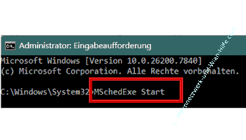 Den Windows Wartungsprozess über den Befehl - MSchedExe Start - starten