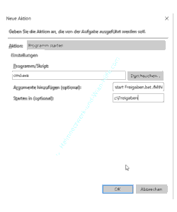 Windows 10 Tutorial: Aufgabenplanung - Der Aufgabe die Batch-Datei zuweisen, die ausgeführt werden soll 