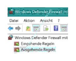 Websuche Bing Tutorial: Der Firewall Menüpunkt ausgehende Regeln 