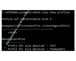 Wlan-Netzwerk Tutorial: Der Befehl netsh wlan show profiles