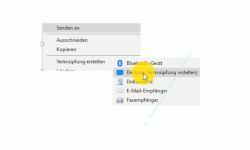 Windows 10 Tutorial - Eine beliebige Datei in der Taskleiste einbinden! - Der Kontextmenübefehl einer Datei: Desktop Verknüpfung erstellen 