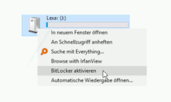 Windows 10  Tutorial - Datenträger, USB-Stick und externe Laufwerke sicher mit BitLocker verschlüsseln! - Der Laufwerk Kontextmenübefehl Bitlocker aktivieren 