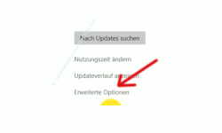 Windows 10 Tutorial - Plötzliche automatische Neustarts nach der Installation Updates verhindern - Der Link Erweiterte Optionen im Konfigurationsfenster Windows Update 