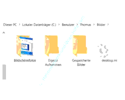 Windows 10 Tutorial: Screenshots erstellen – Der Ordner Bildschirmfotos zur Speicherung der Monitorschreenshots