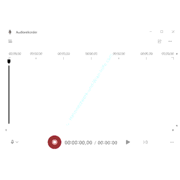 Der Startbildschirm der Audiorekorder-App