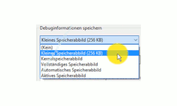 Windows 10 Tutorial - Den altbewährten Bluescreen zur Problemanalyse bei Computerabstürzen nutzen - Der Konfigurationsdialog Debuginformationen speichern 