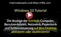 Symbole Computer, Benutzerdateien, Netzwerk, Papierkorb und Systemsteuerung auf dem Desktop aktivieren oder deaktivieren