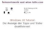 Windows 10 Tutorial - Die Anzeige der Tipps und Tricks deaktivieren!