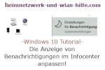 Windows 10  Tutorial - Die Anzeige von Benachrichtigungen im Infocenter anpassen!