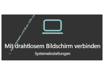 Die App Mit drahtlosem Bildschirm verbinden aufrufen