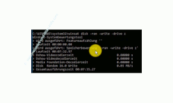 Windows 10 Tutorial - Die Lese- und Schreibgeschwindigkeit eines Datenträgers ohne externe Tools ermitteln! - Die Ausgabe der ermittelten Schreibgeschwindigkeit eines Datenträgers mit dem Befehl winsat 