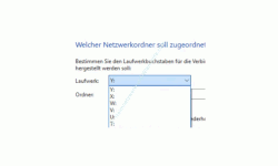 Windows 10 Netzwerk Tutorial - Ordner im Netzwerk einbinden – Die Auswahl eines Netzlaufwerksbuchstaben für das Netzlaufwerk festlegen