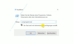 Windows 10 Tutorial - Den Benutzer Gast im Anmeldebildschirm von Windows 10 Professionell anzeigen! - Die Computerverwaltung compmgmt.msc über den Ausführen-Dialog aufrufen 