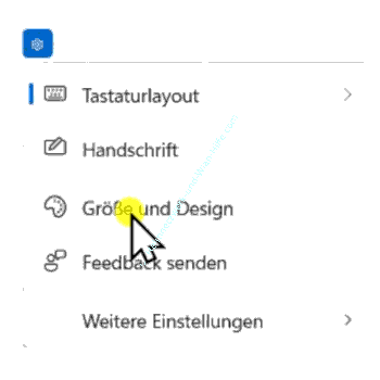 Die Einstellungen zum Konfigurieren der Bildschirmtastatur aufrufen