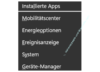 Die Ereignisanzeige über das Schnellzugriffsmenü öffnen