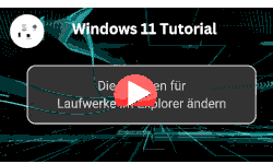 Die Grafiken für Laufwerke im Windows-Explorer ändern - Youtube Video Windows 11 Tutorial